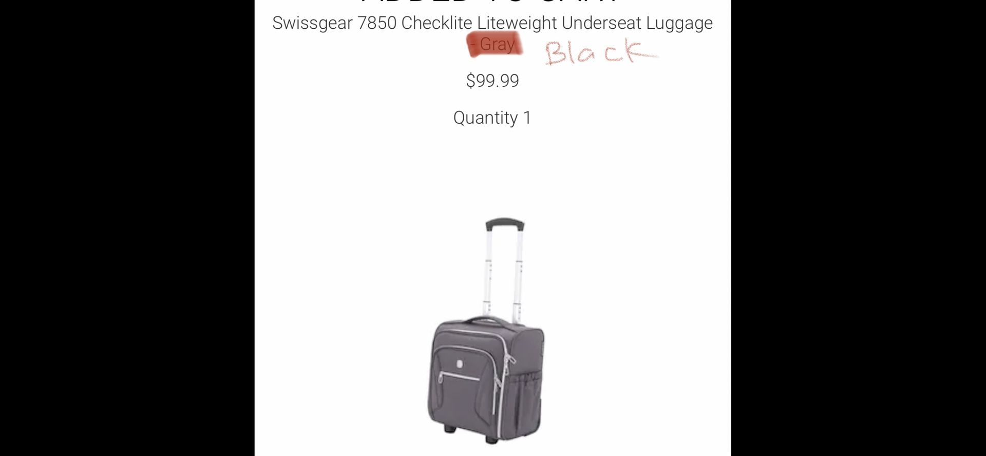Swissgear 7850 Checklite Liteweight Underseat Luggage