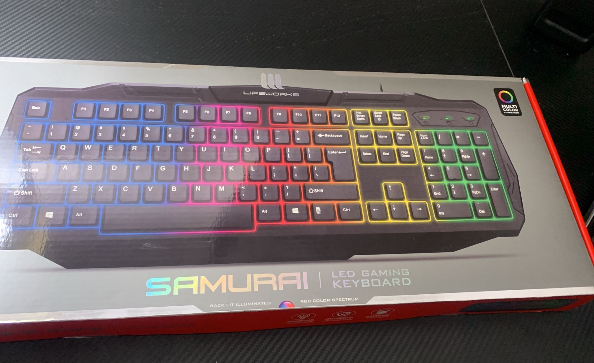 SAMURAI LIGHTED LED GAMING KEYBOARD