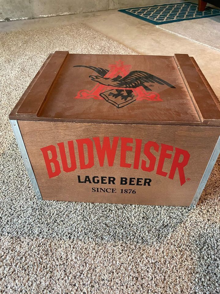 Wooden Budweiser Cooler