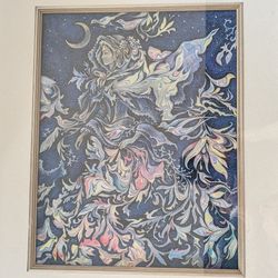 Original Watercolor Painting "Moonlight Fairy"