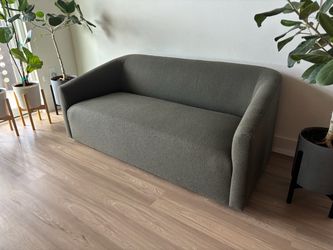 Ada 70” Sofa – Declan Olive Green (Boucle, Like New)
