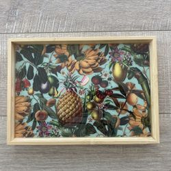 Bamboo & Resin Serving Tray – Tropical