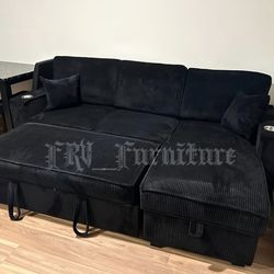 New black sofa bed