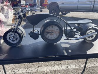 Motorcycle Clock Deco 