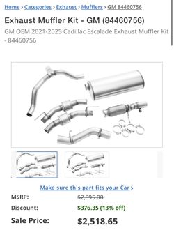 Escalade Exhaust