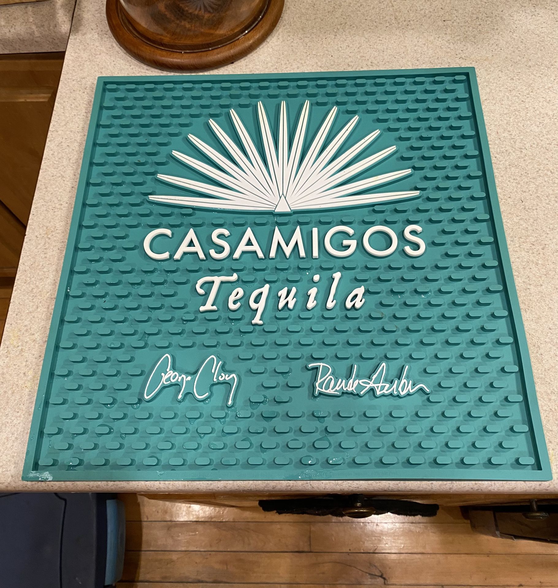 Casamigos George Clooney Tequila 15” Rubber Bar Spill Mat NEW Collectible