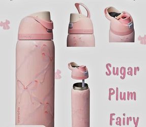 32 oz Owala pink with bow