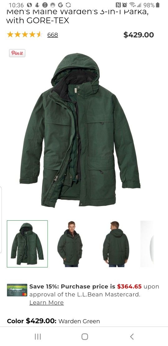 LL Bean Mens Jacket