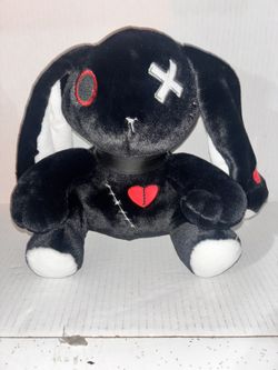 Goth Bunny Plush Stuffed Animal Toy