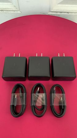 3 Brand New 45Watts Original Samsung Super Fast C-Type To C-Type Chargers