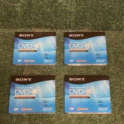 Sony 3DMR30R1H DVD-R Discs ( 4 Pack) Lot Of 4 New Sealed. Fast Shipping!