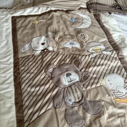 Koala Baby Crib Set Total 7 Pieces. Excellent Condition. Barely Used. No Stains. Clean.  Fleece Blanket.Original Price $150