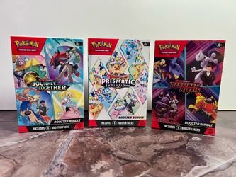 Pokemon Booster Bundles Destined Rivals Prismatic Evolutions Journey Together