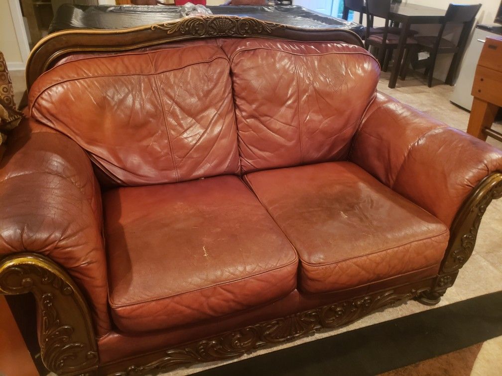 Couch, Love Seat, Set Of Tables Colorful Chair
