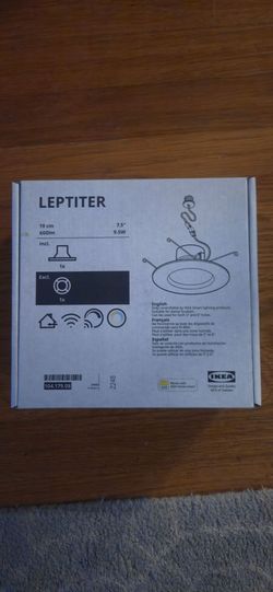 2x NEW IKEA LEPTITER Smart LED Recessed Spotlights (104.179.08)