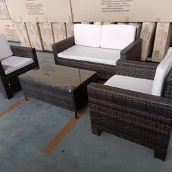 New 4 Pcs Outdoor Conversation Patio Set 