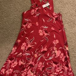 LOFT Summer Dress Red