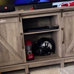 Gray TV stand 