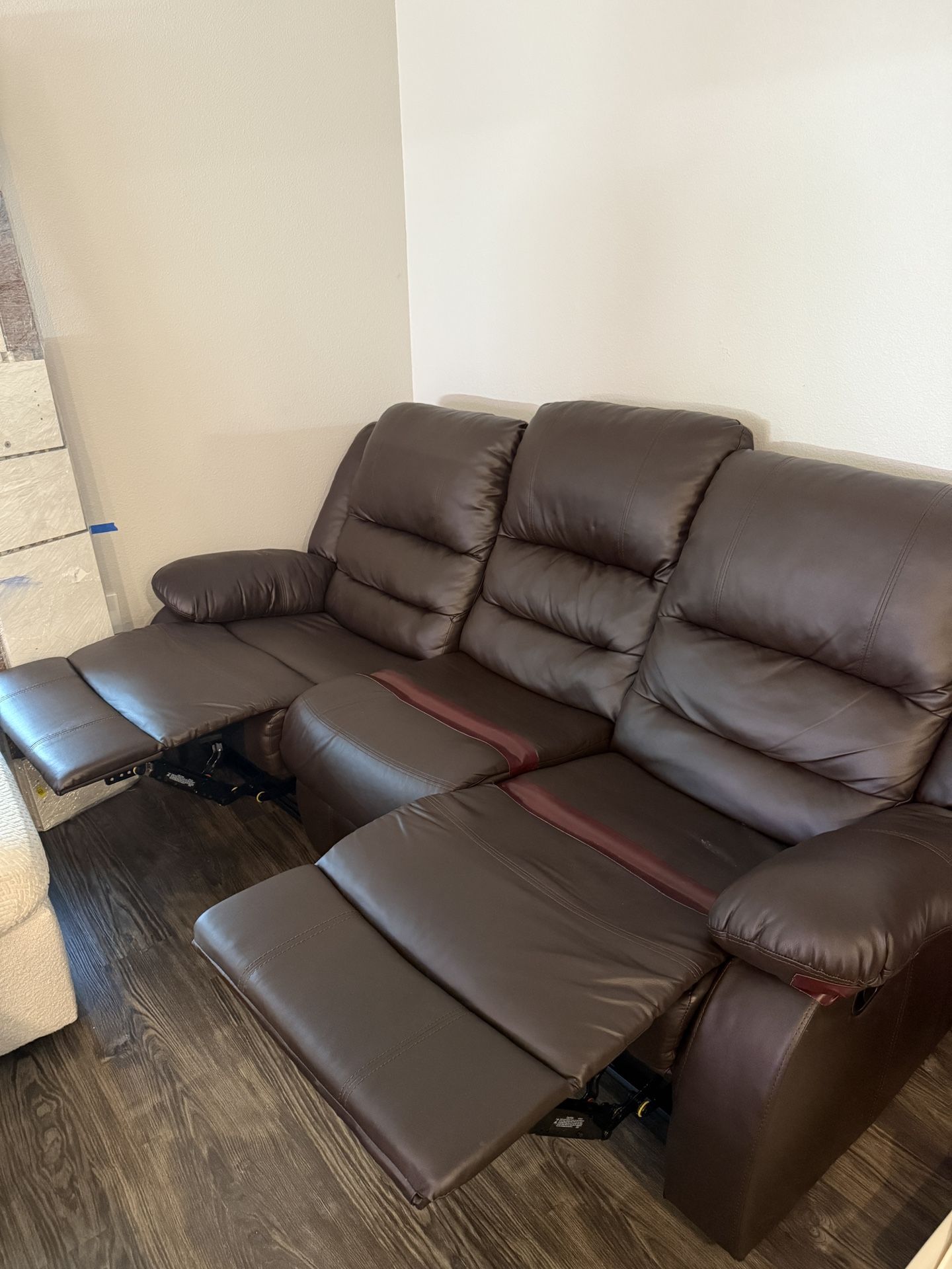 Leather Recliner Sofa