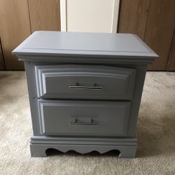 Grey nightstand/ mini dresser
