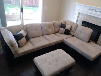 Sectional and ottoman