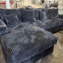 Brand New Comfy Corduroy Lined Fabric Sectional