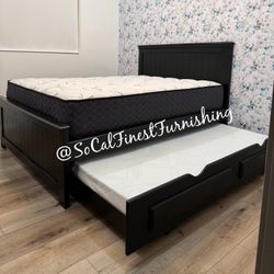 Queen Bed And Mattress With Trundle 