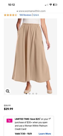 Woman Within Tan Maxi Skirt