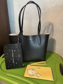 KATE SPADE BEAUTY & THE BEAST TOTE $140, wristlet $60