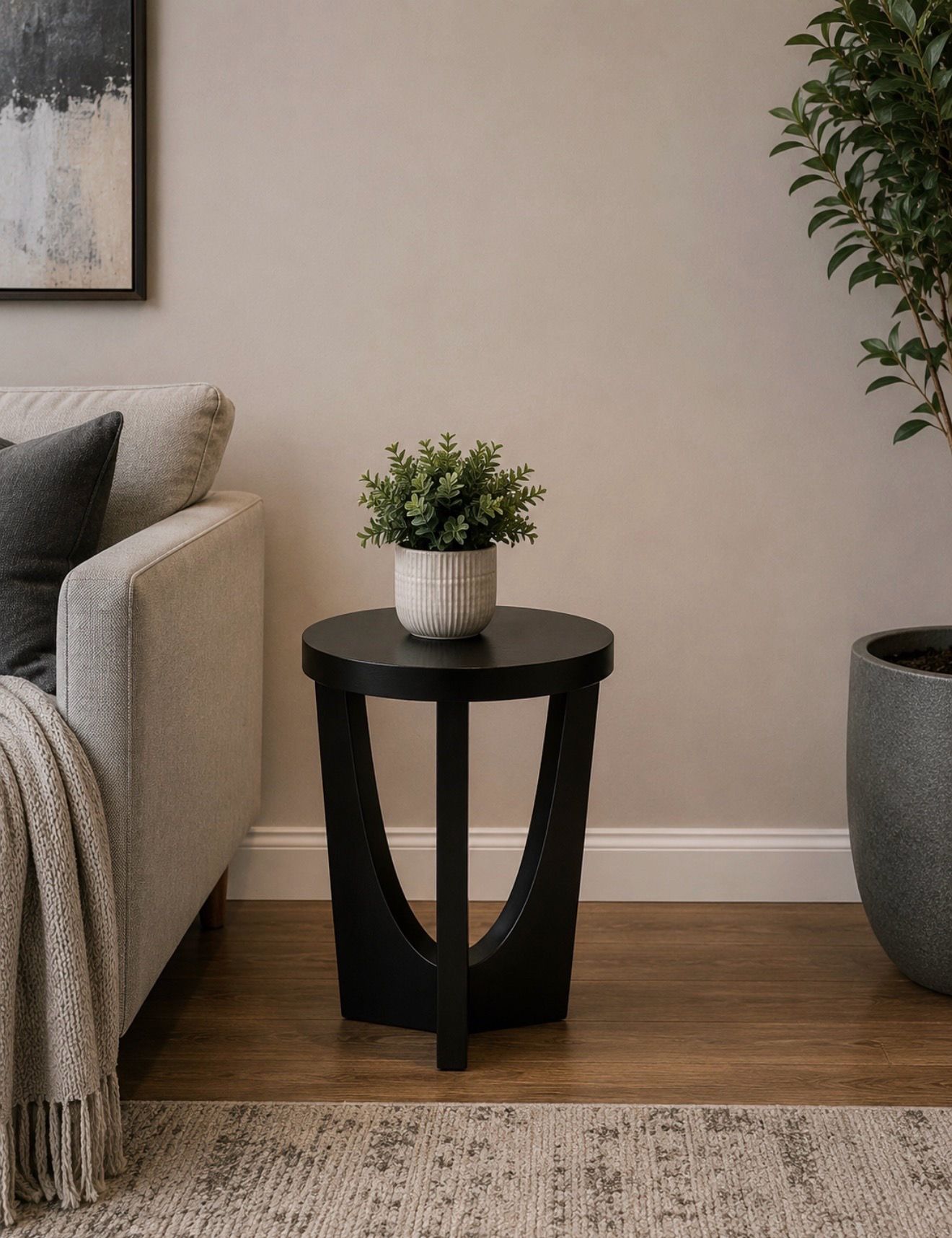 Solid Wood Round Accent / End Table