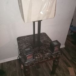 2 Marble End Tables With 2 Lamps 2 Fireplace Table Decorations 1 Coffee Marble Table 1 Table Decoration Moving out sale 100 Cash Now