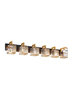 6-Light Crystal Vanity Bar Light Fixture