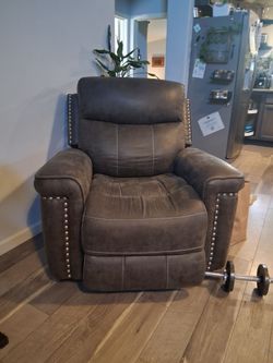 Dark Grey power recliner