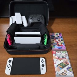 White Nintendo Switch OLED Bundle