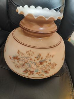 Vintage "Gone With The Wind" style hurricane lamp shade.