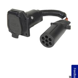 7 Round To 7 Blade Trailer Connector Adapter