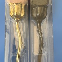 2 Piece Rose Make Up Brush 