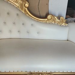 Gold Chaise For Sale
