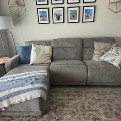 3-Piece Reclining Sectional with USB ports on each side