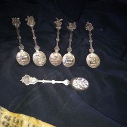 Collecter Spoons(90% Silver)Circa 1940's Will Take Best Offer