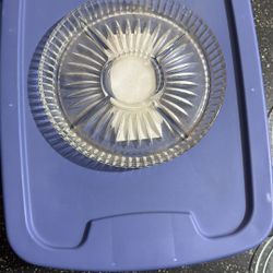 Vintage Crystal Platter W Dividers $15