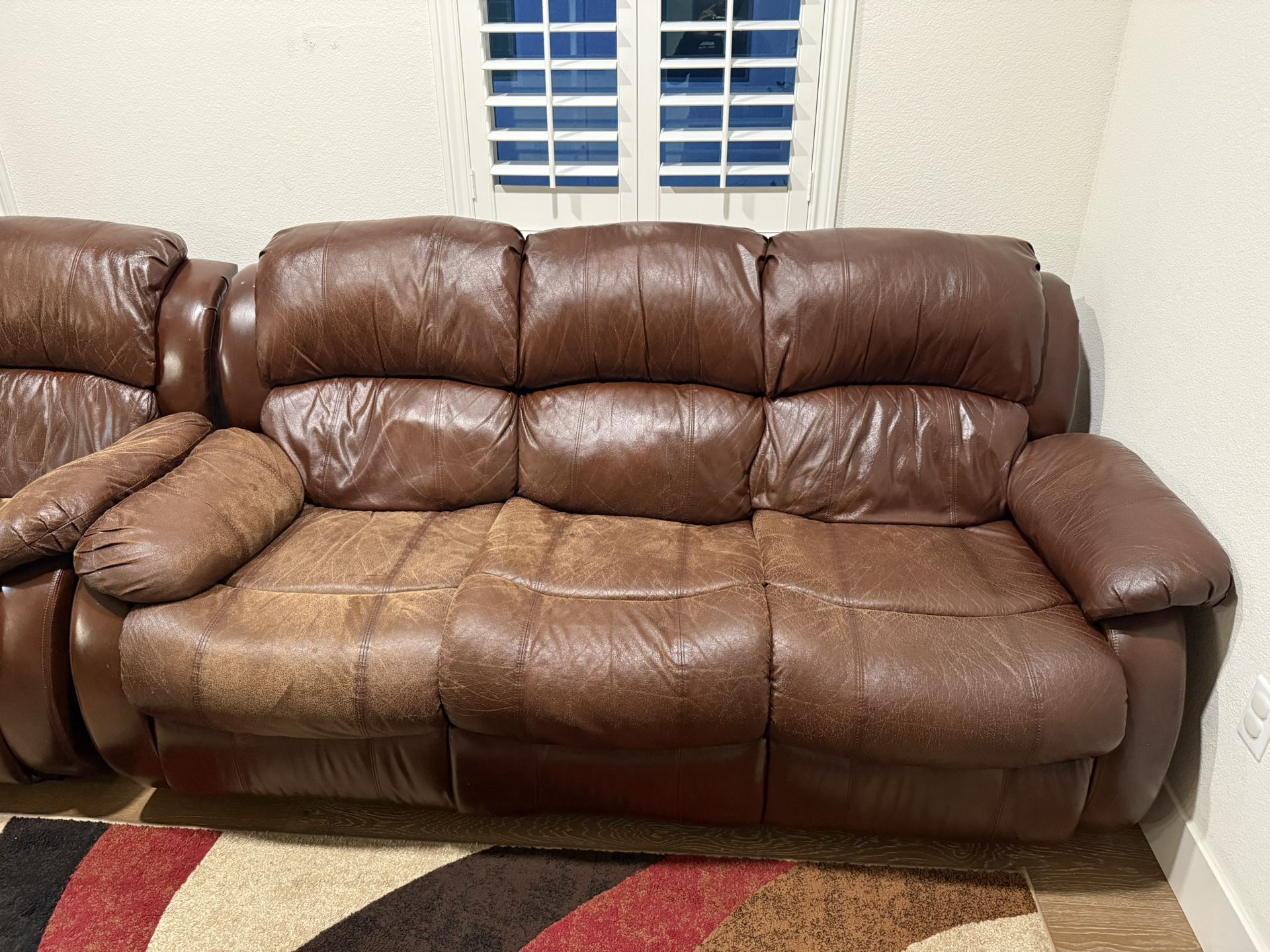 Leather Recliner Couch 3+2 Seat