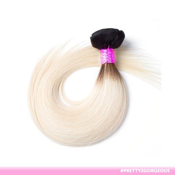ROOTY BLONDE WEFT HAIR EXTENSIONS 24"