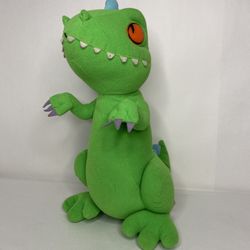 Rugrats Reptar Plush Nanco Viacom Green T-Rex Dinosaur Plush 10” Toy  VTG 2000