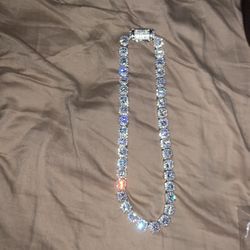14k White Diamond Chain 18’