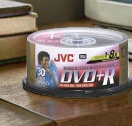 Sealed JVC DVD+R 4.7GB 8x Speed 120min -30 Pack Blank DVD+R Discs Spindle New. This item is a spindle of 30 JVC brand recordable DVD+R discs. Cap