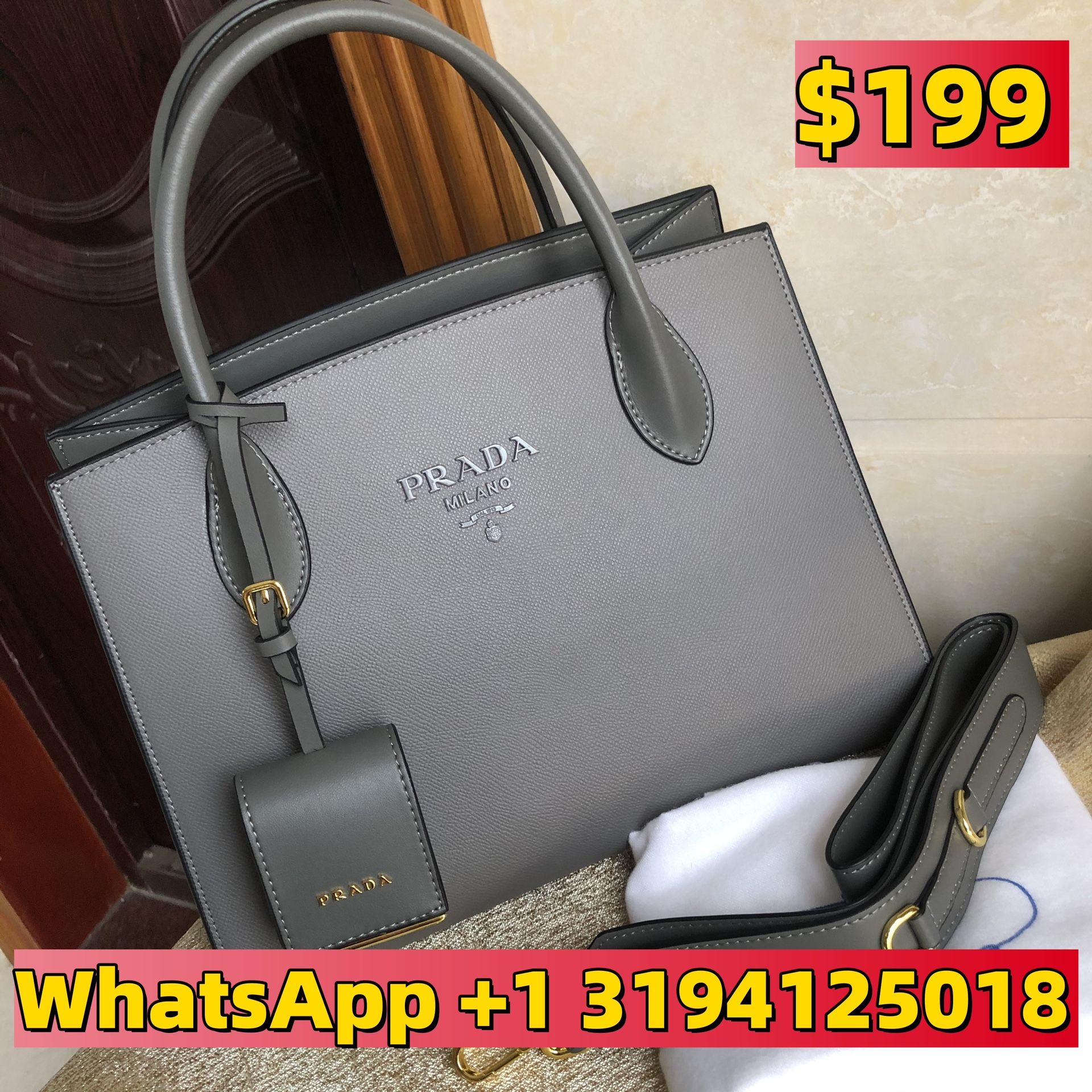 PRADA Etiquette Tote Shoulder Bag