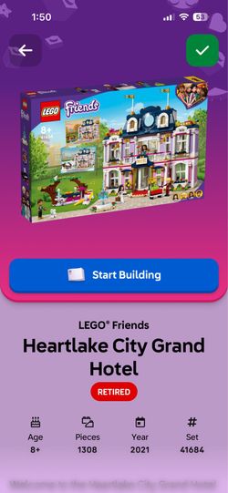 LEGO Friends Heartlake City Grand Hotel (41684) - Retired