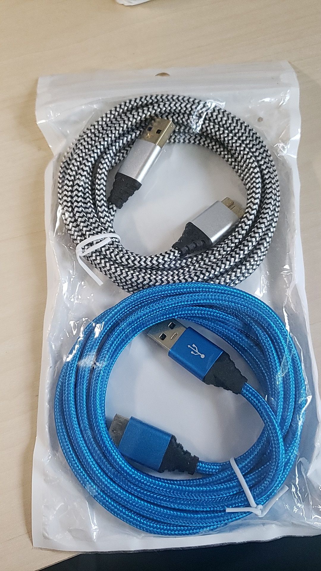 USB 3, 2 PACK long charging cables