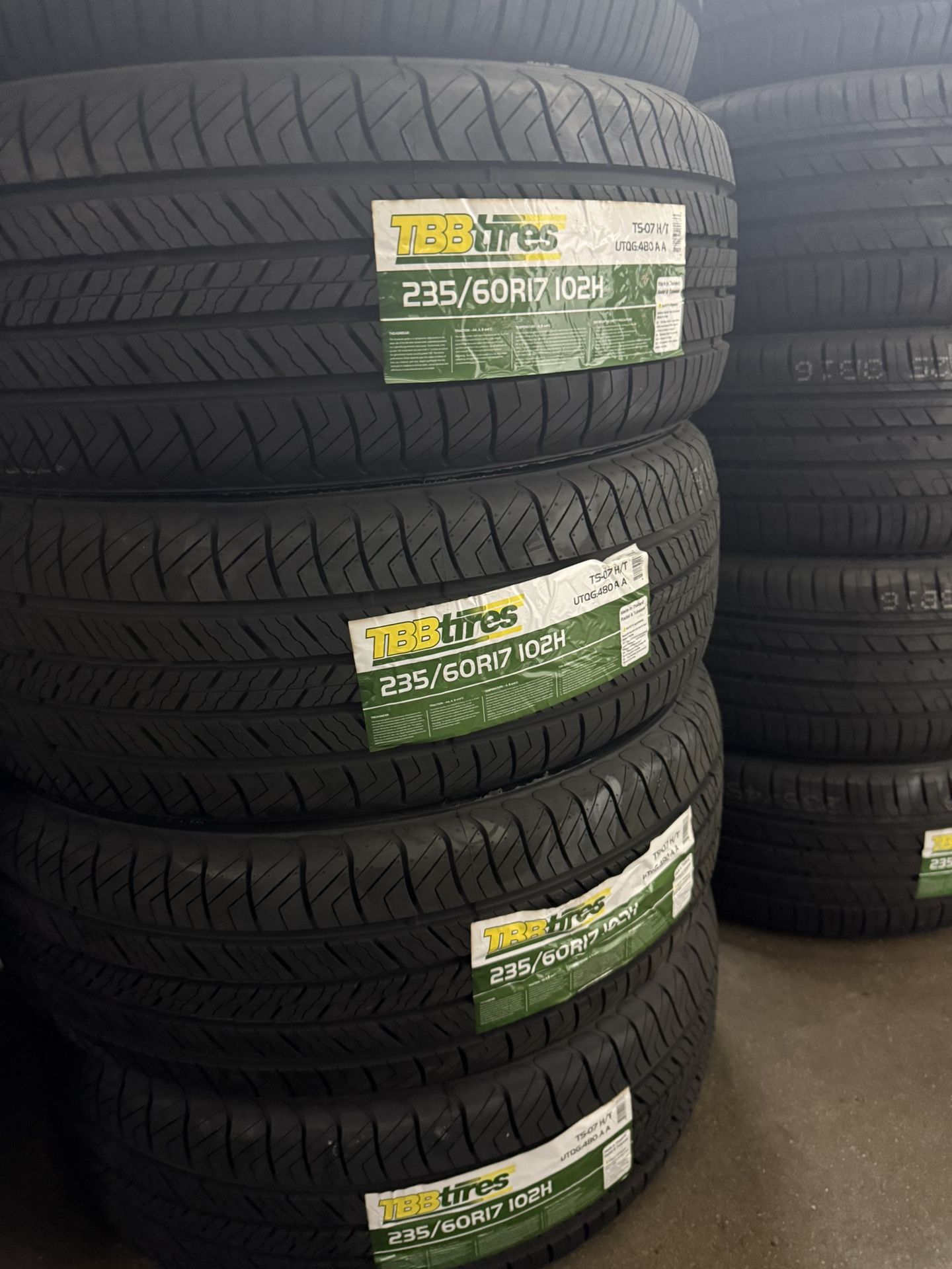 BRAND NEW TIRES 235/60r17 TBB FOR SALE SET OF 4 TIRES $375 WITH INSTALLATION AND BALANCING